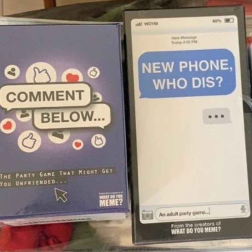 Comment below and new phone, who dis card games!